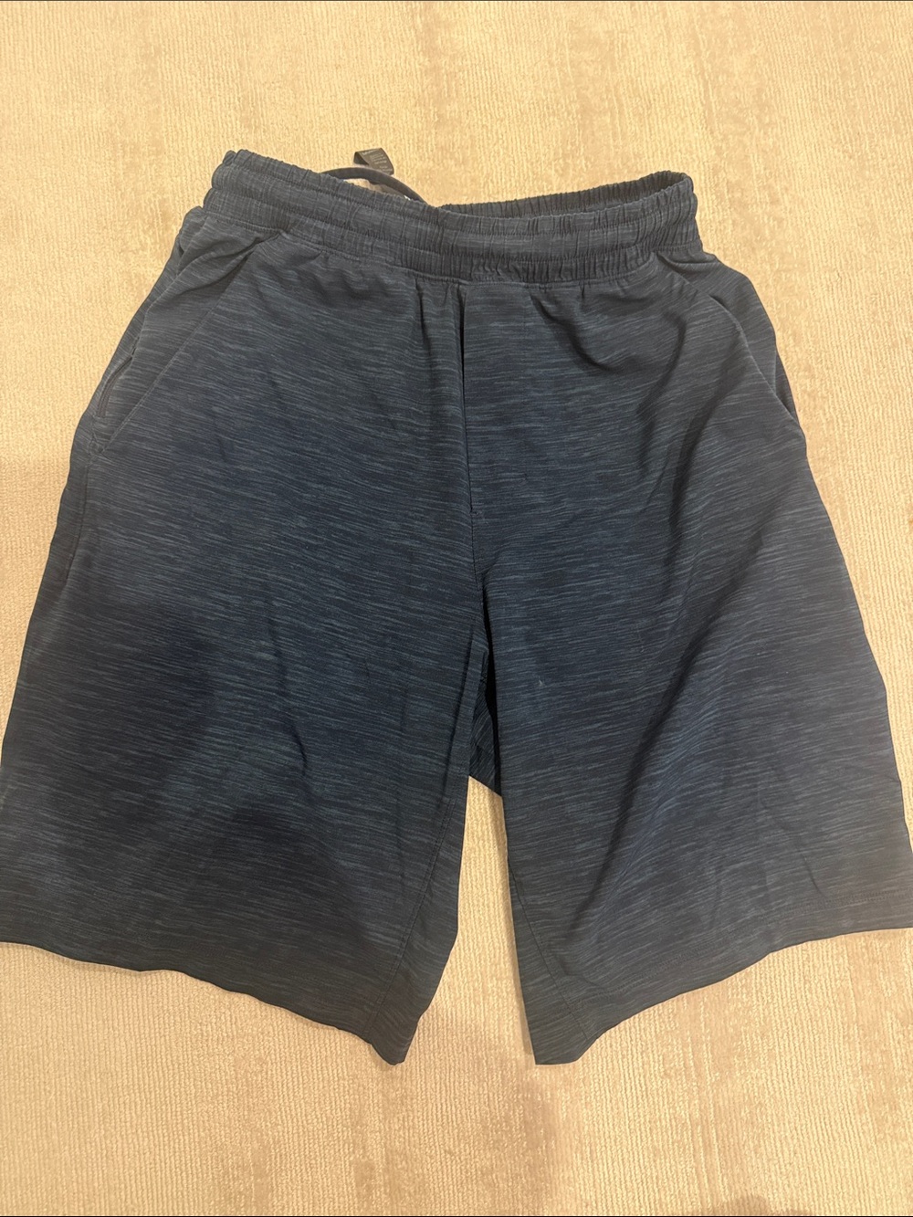 lululemon athletica Men's Heathered Navy Athletic Shorts